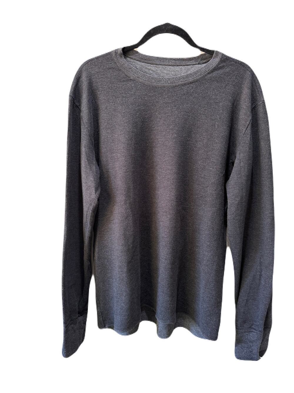 Lululemon Knit Crewneck Long Sleeve Pullover Mens Charcoal Grey Size L